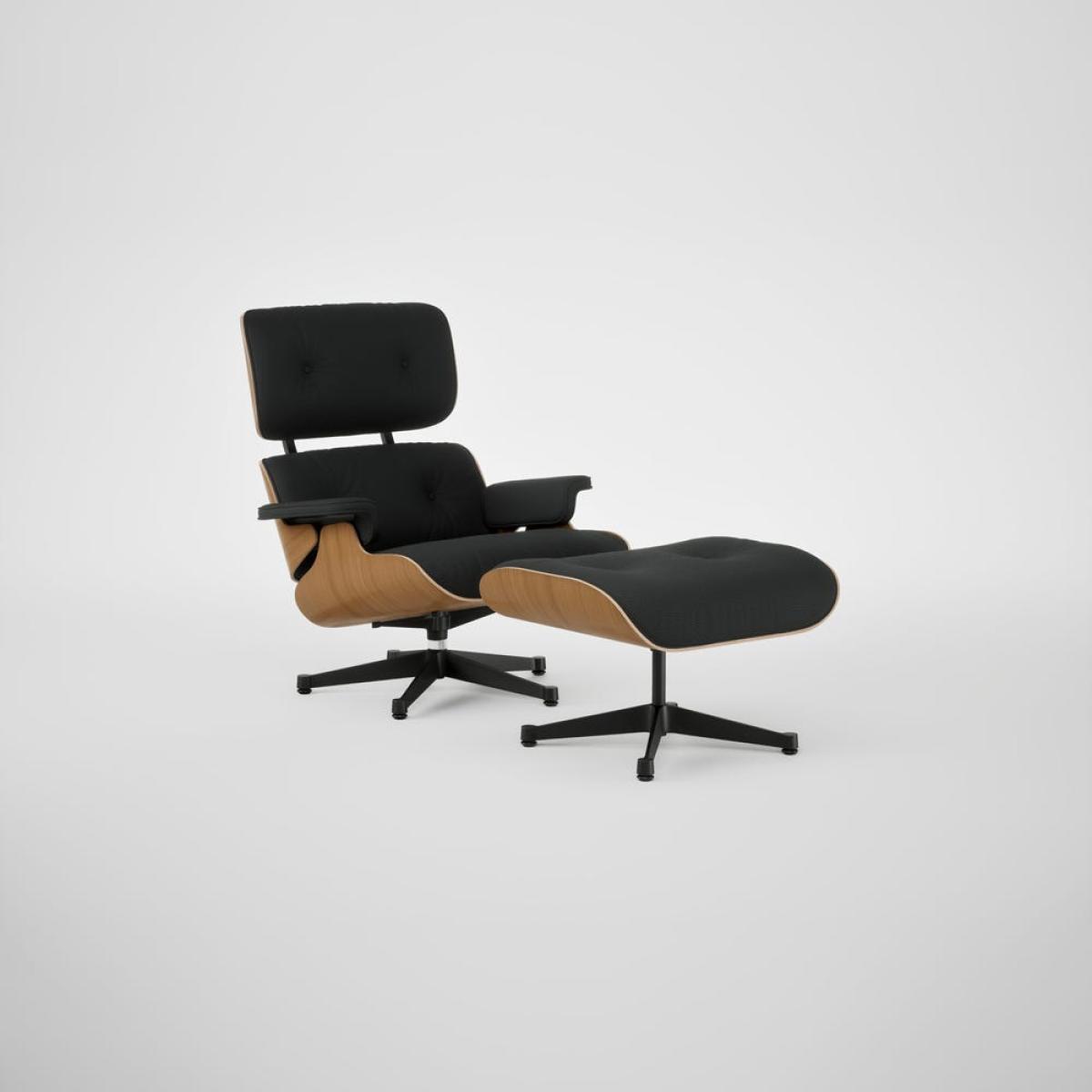 Vitra Eames Lounge Chair & Ottoman Cherry Natural Clas. L50 66 Nero Black Base 05 – image 2