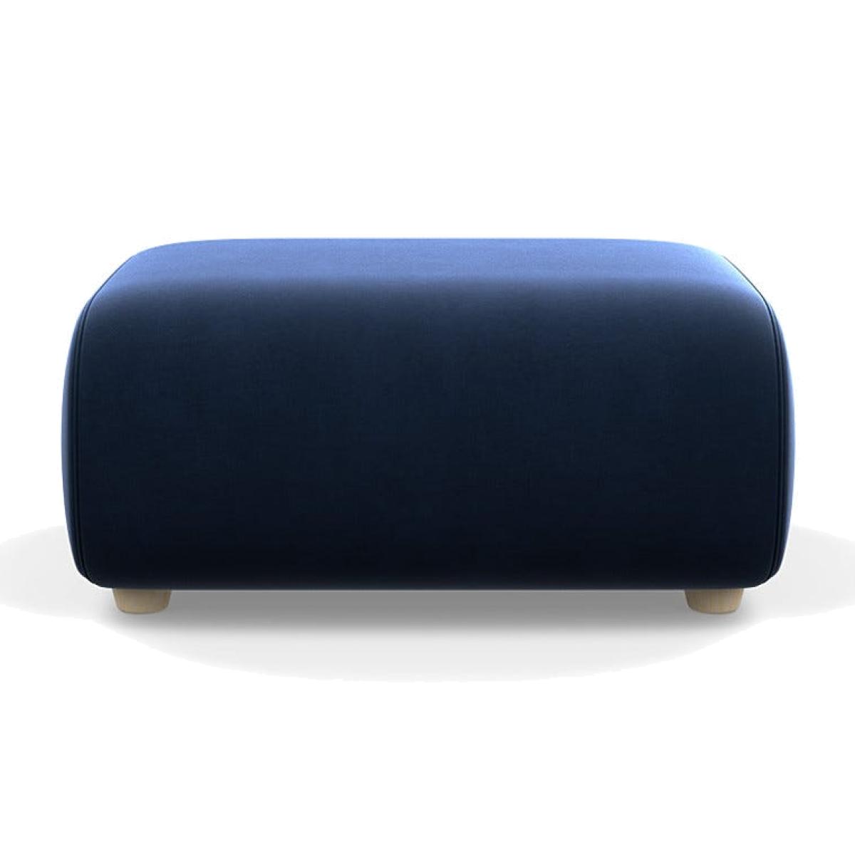 Heal's Lilli Ottoman Smart Velvet Dusk Natural Beech Feet