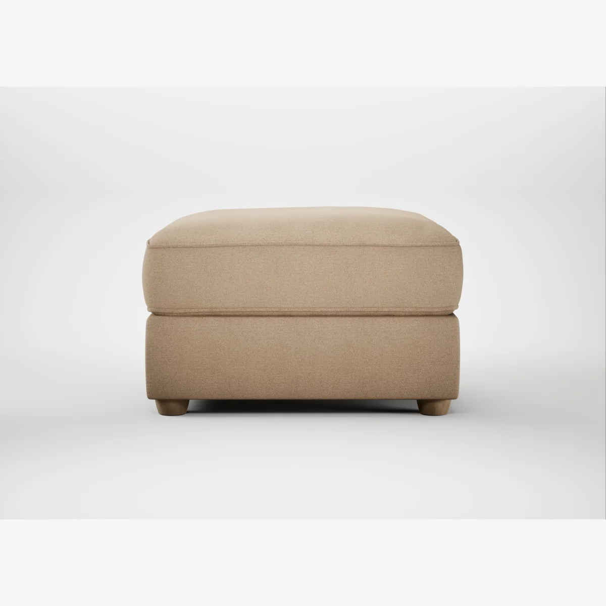 Heal's Tailor Rectangular Footstool Capelo Linen-Cotton Bamboo Natural Feet – image 1