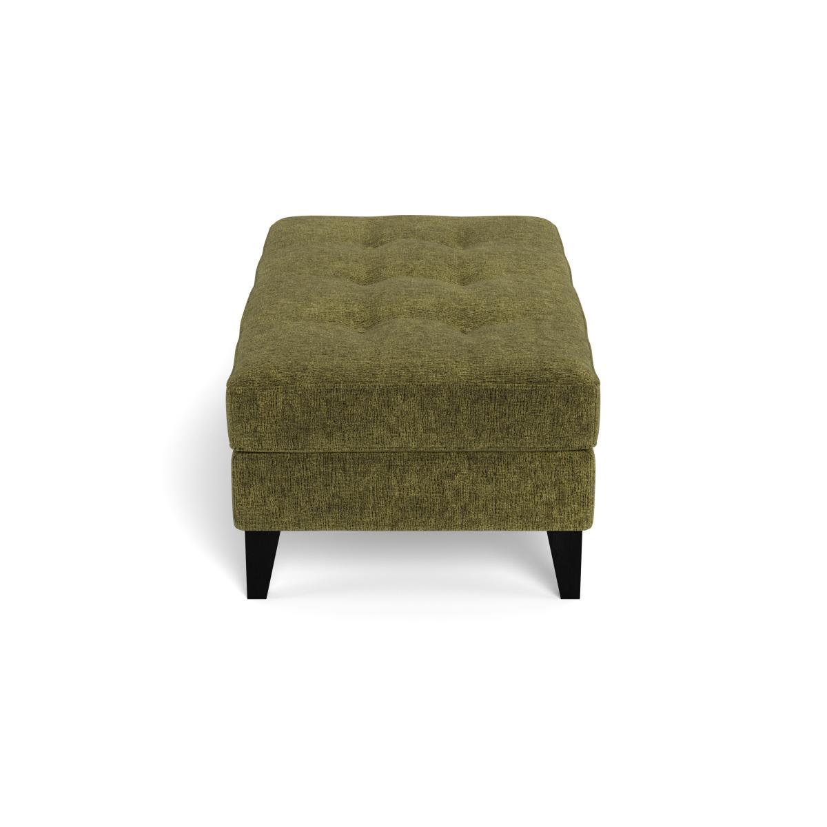 Heal's Mistral Footstool Boucle Velvet Wilder Black Beech Feet – image 3