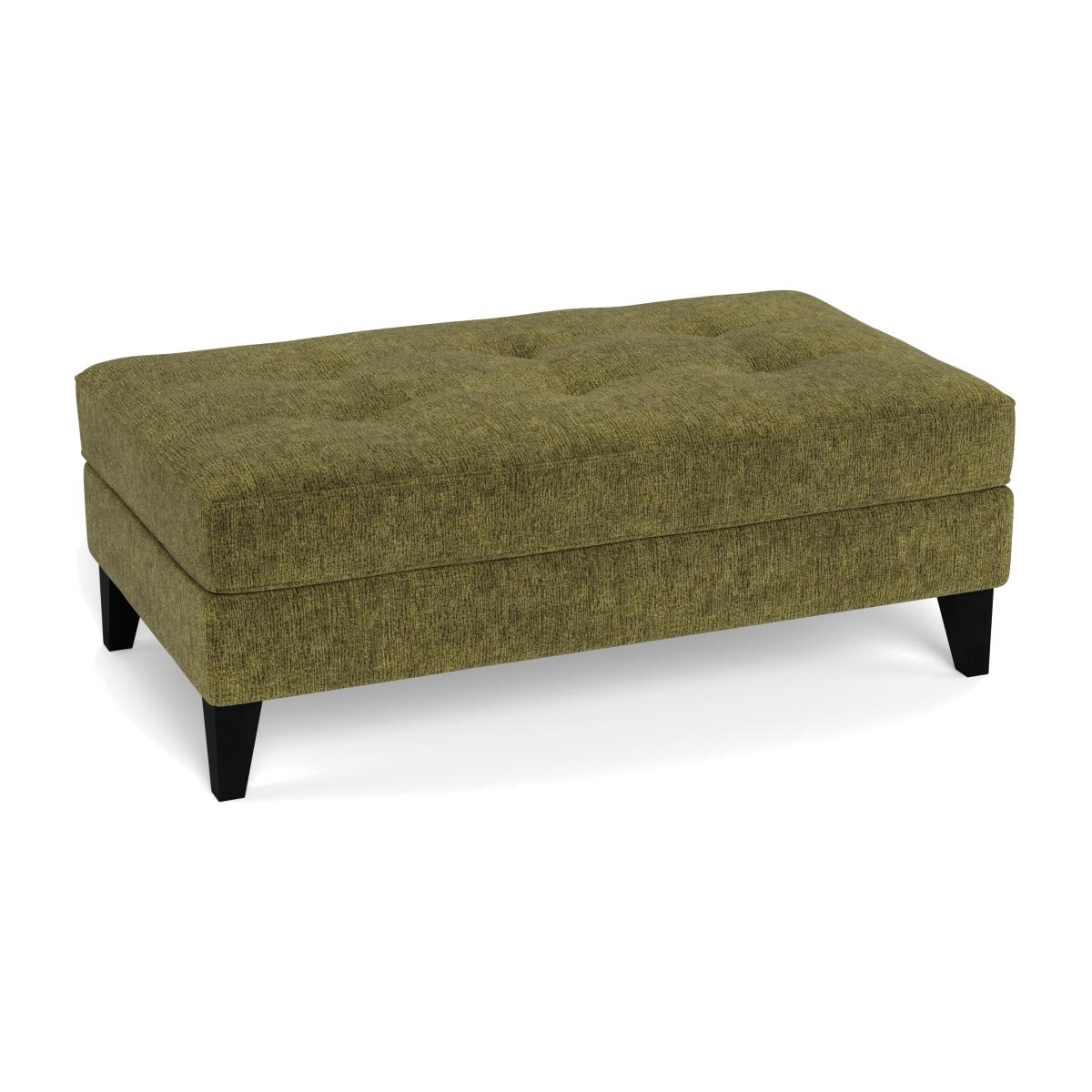 Heal's Mistral Footstool Boucle Velvet Wilder Black Beech Feet – image 1