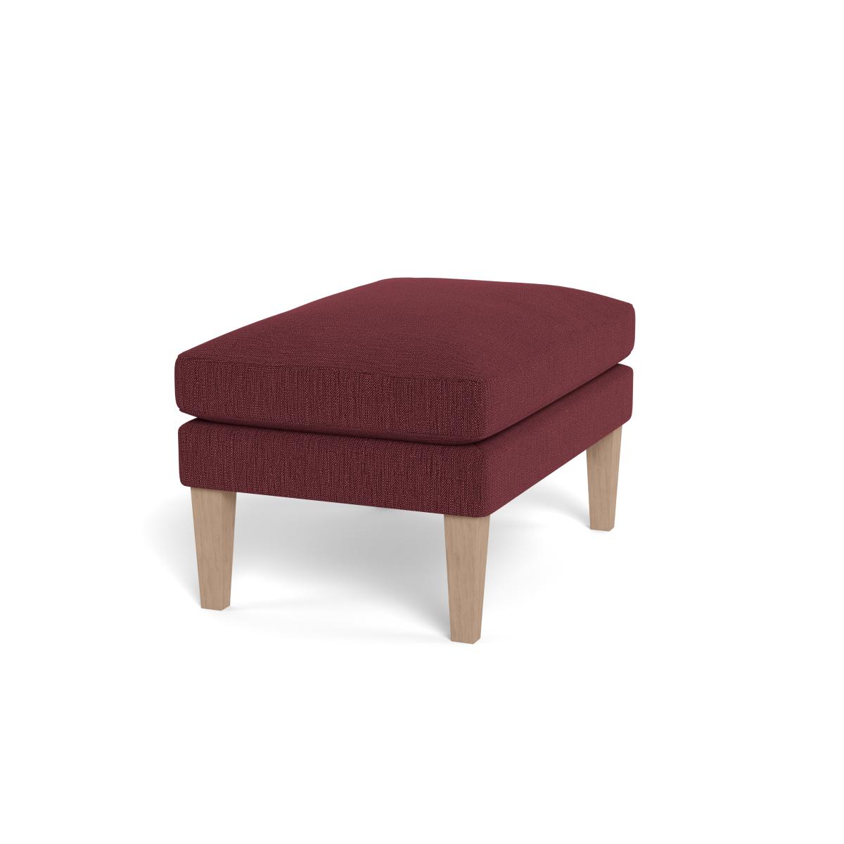 Heal's Wallis Ottoman Smart Linen Mix Maroon Tinted Ash Feet – image 2