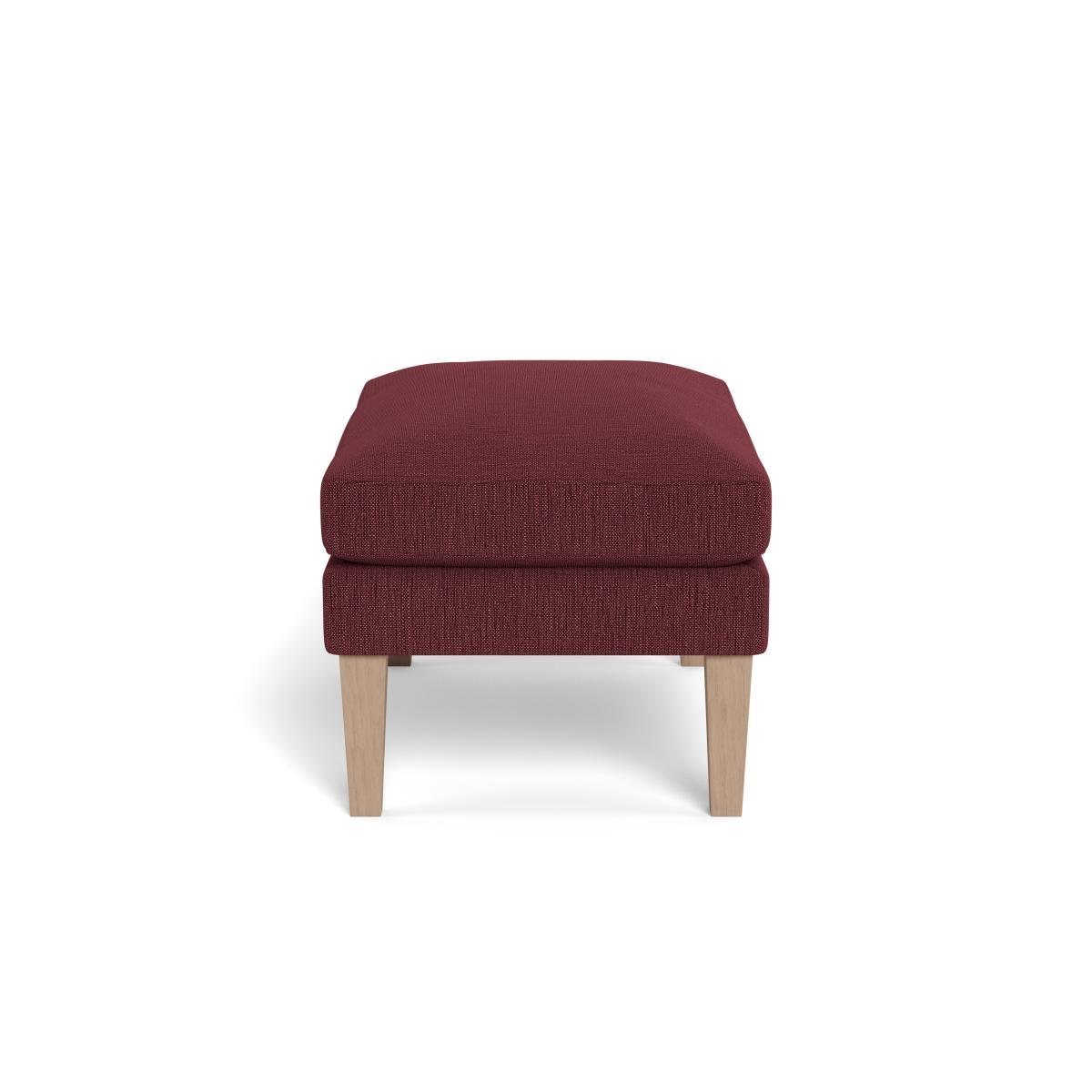 Heal's Wallis Ottoman Smart Linen Mix Maroon Tinted Ash Feet – image 3