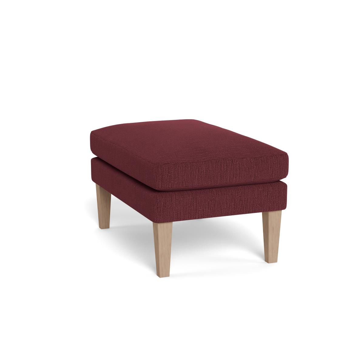 Heal's Wallis Ottoman Smart Linen Mix Maroon Tinted Ash Feet – image 4