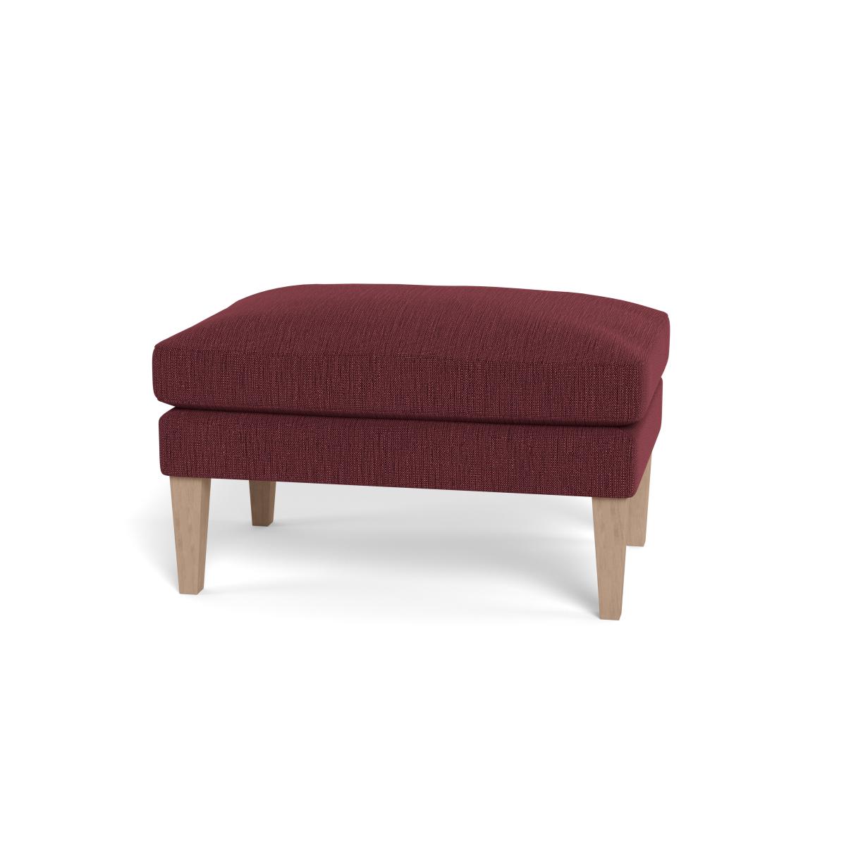 Heal's Wallis Ottoman Smart Linen Mix Maroon Tinted Ash Feet – image 5