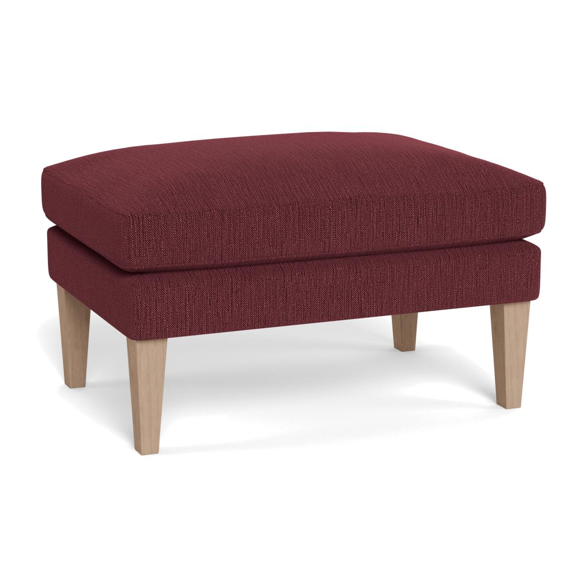 Heal's Wallis Ottoman Smart Linen Mix Maroon Tinted Ash Feet – image 1