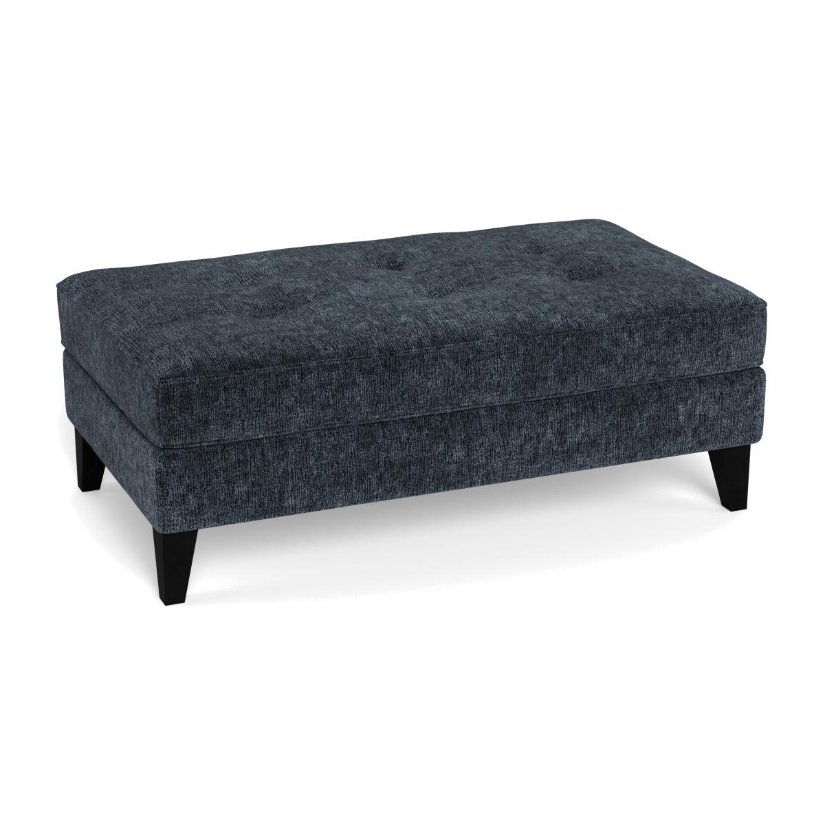 Heal's Mistral Footstool Boucle Velvet Space Natural Beech Feet – image 1