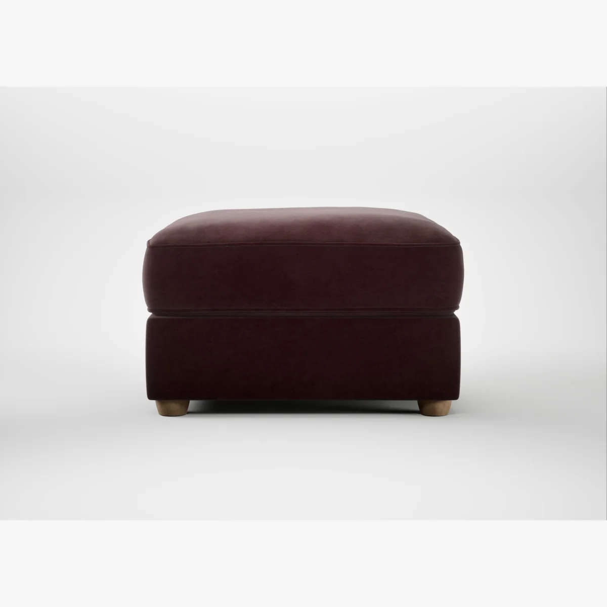 Heal's Tailor Rectangular Footstool Smart Luxe Velvet Acorn Natural Feet – image 1