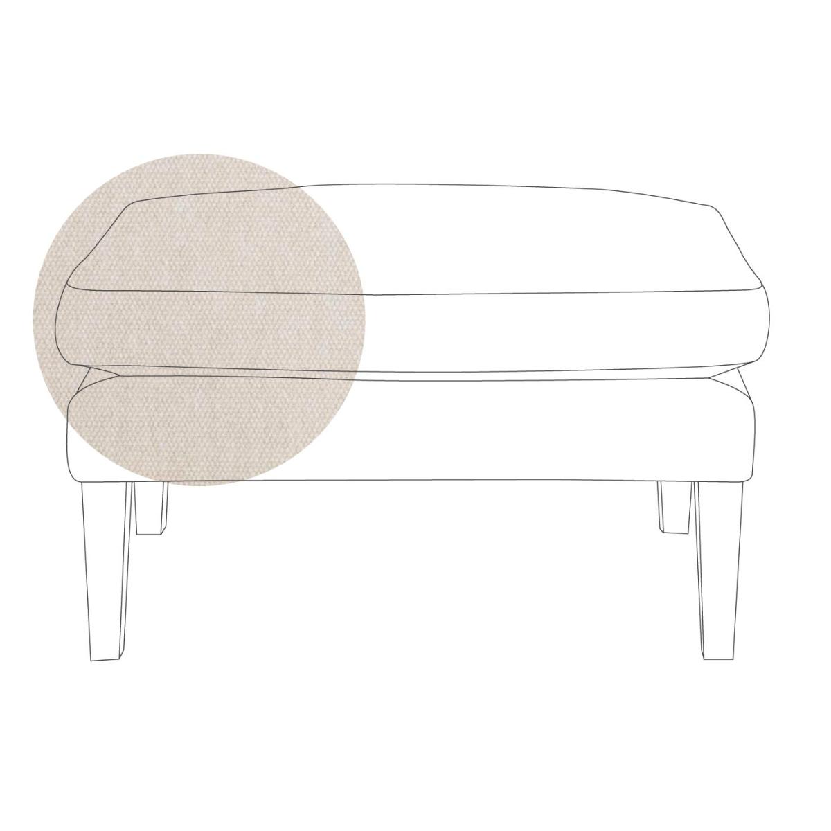 Heal's Wallis Ottoman Cotton Grain Black Feet – image 2
