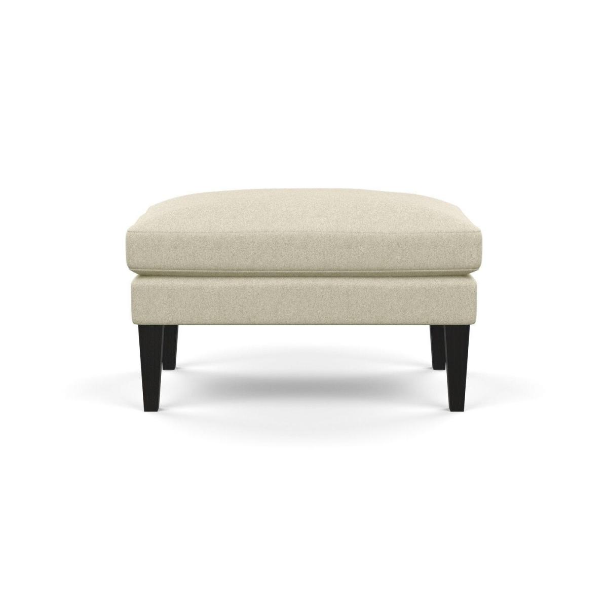 Heal's Wallis Ottoman Cotton Grain Black Feet – image 3