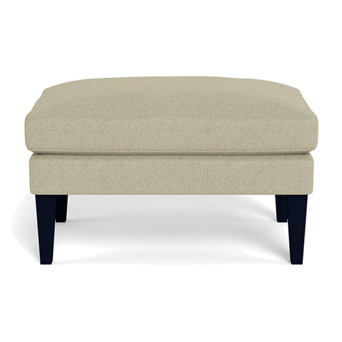 Heal's Wallis Ottoman Cotton Grain Black Feet – image 1