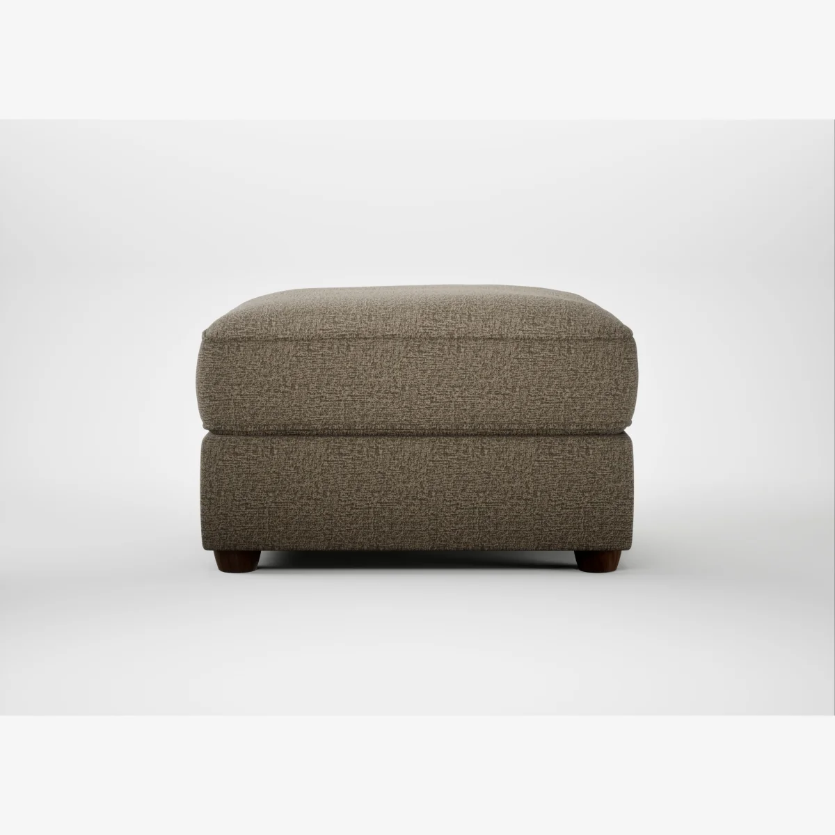 Heal's Tailor Rectangular Footstool Boucle Velvet Rocky Walnut Stained Feet – image 1
