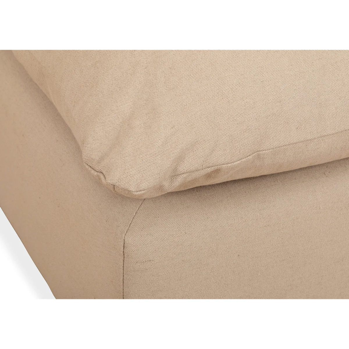 Heal's Astrid Ottoman Smart Cotton Linen Sahara Natural Beech Feet – image 5