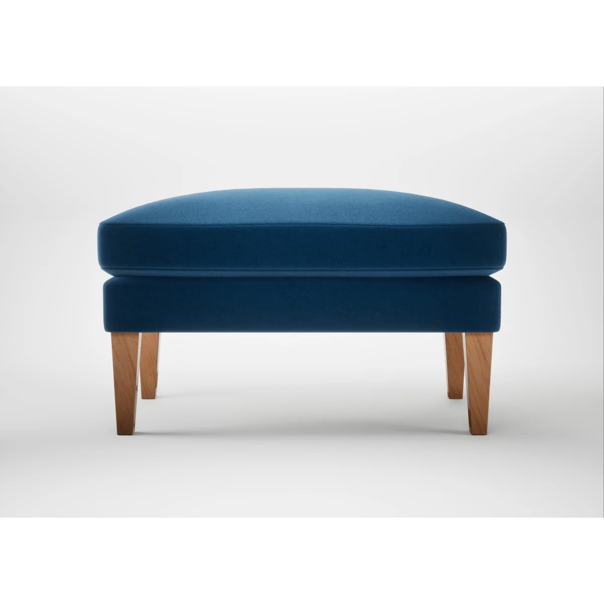 Heal's Wallis Ottoman Cotton Velvet Russet Walnut Stain Feet – image 6