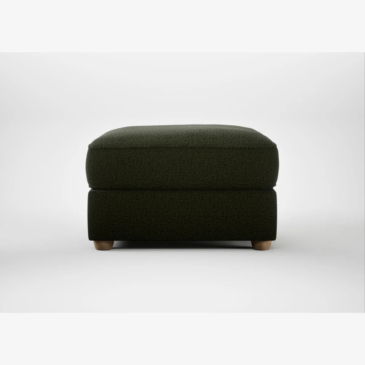 Heal's Tailor Rectangular Footstool Boucle Velvet Wilder Natural Feet – image 1