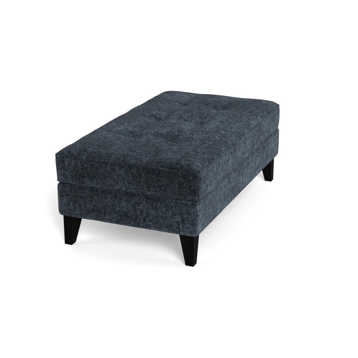 Heal's Mistral Footstool Boucle Velvet Space Black Beech Feet – image 2