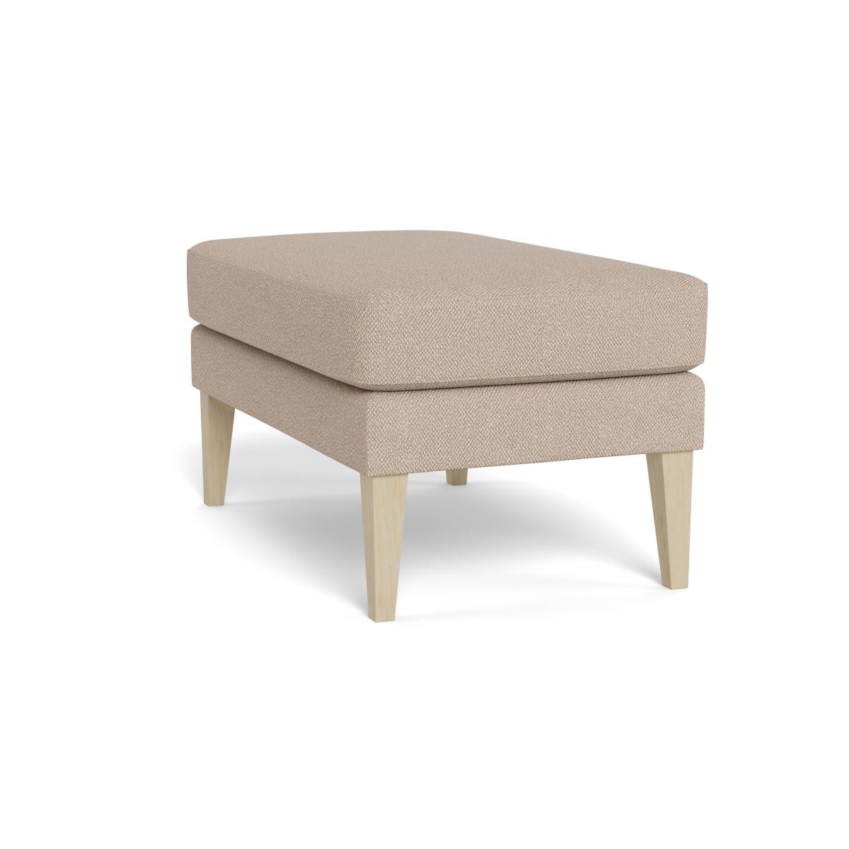Heal's Richmond Ottoman Boucle Tweed Pearl Black Beech Feet – image 4