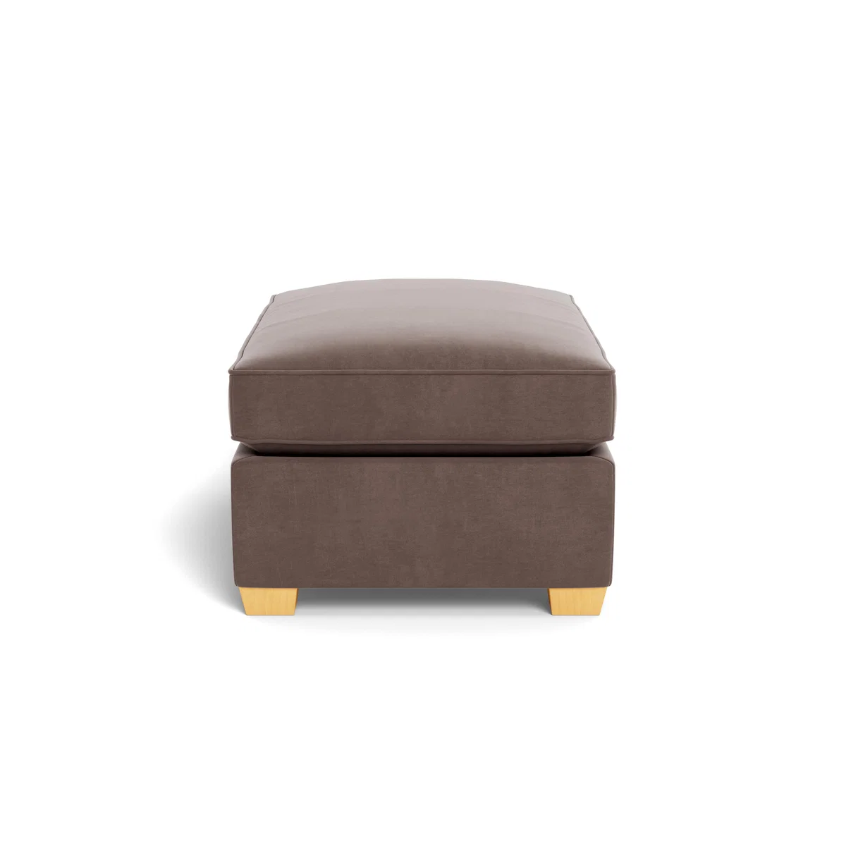 Heal's Torino Footstool Smart Velvet Mouse Black Feet - Heal's UK Furniture – image 3
