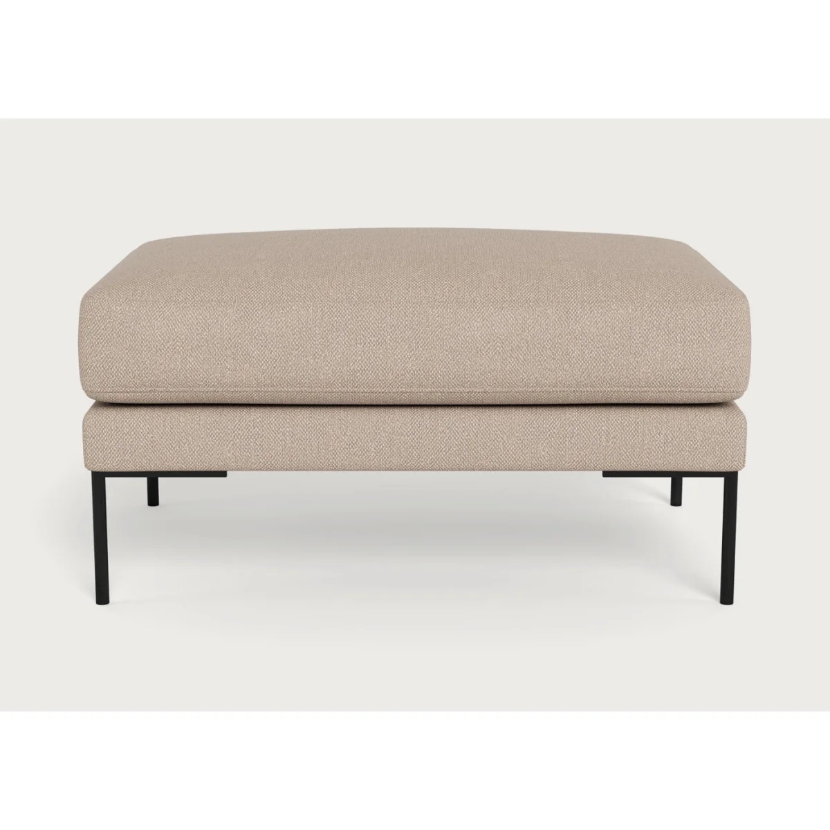 Heal's Torrington Ottoman Cotton Velvet Evergreen Black Feet – image 5