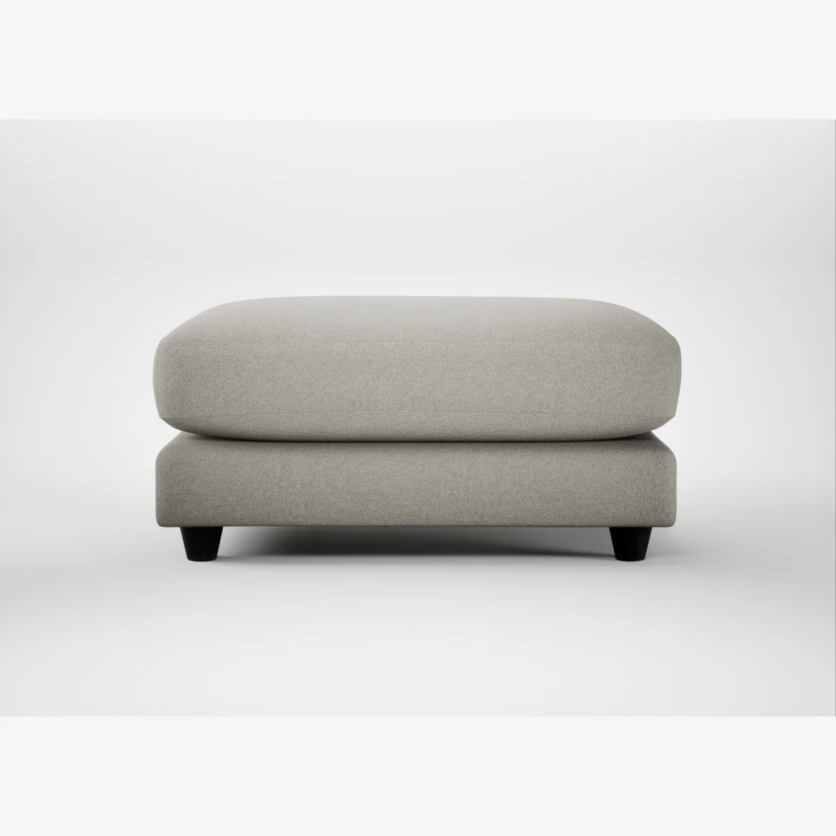 Heal's Snooze Footstool Loop Twill Fossil Black Feet