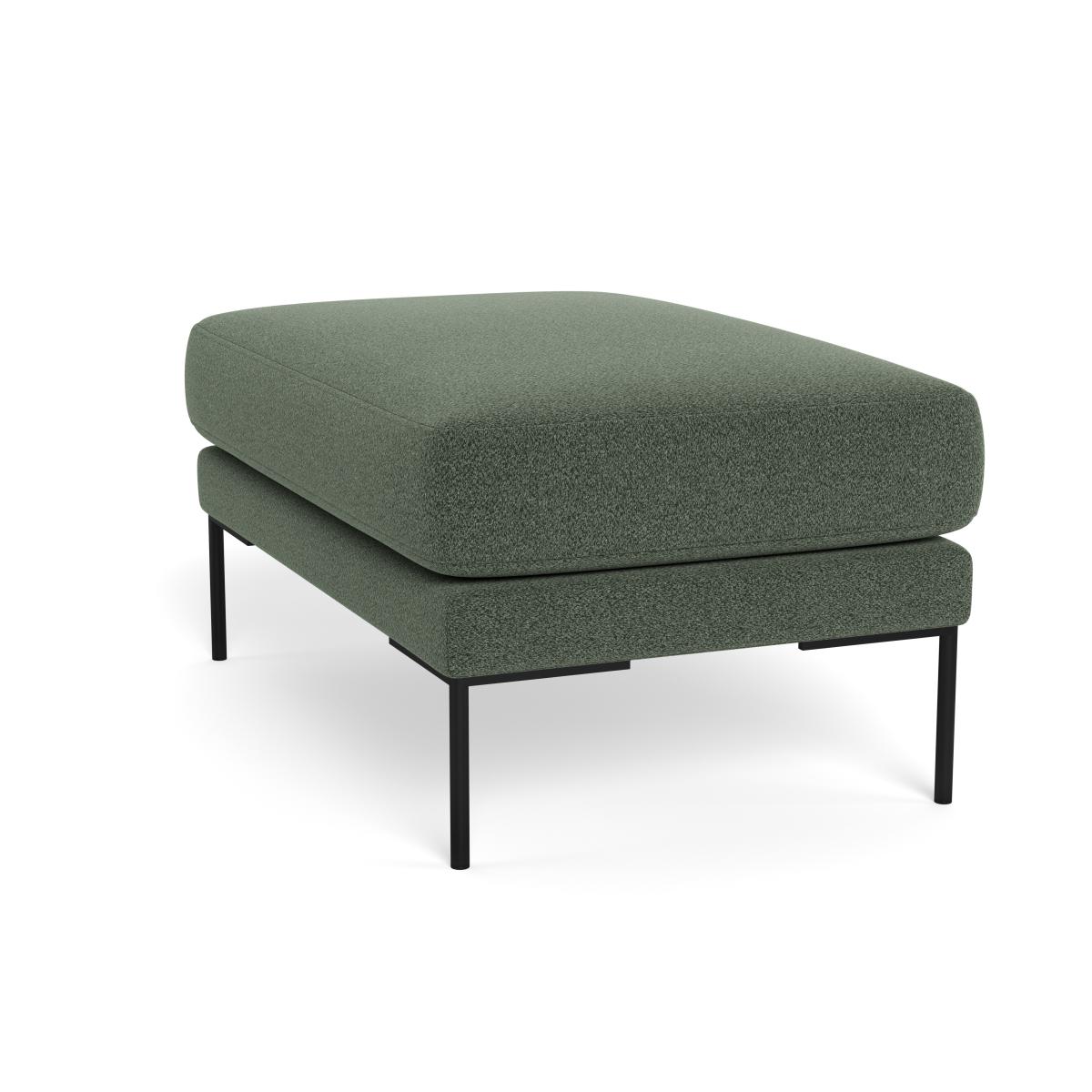 Heal's Torrington Ottoman Brushed Cotton Cobalt Black Feet – image 4