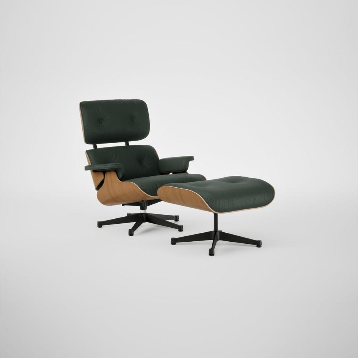 Vitra Eames Lounge Chair & Ottoman Cherry Natural New Dims L50 59 Jade Polished Black Base 05 – image 2
