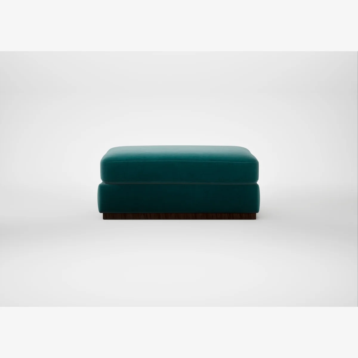 Heal's Trento Ottoman Smart Luxe Velvet Ocean Green – image 1
