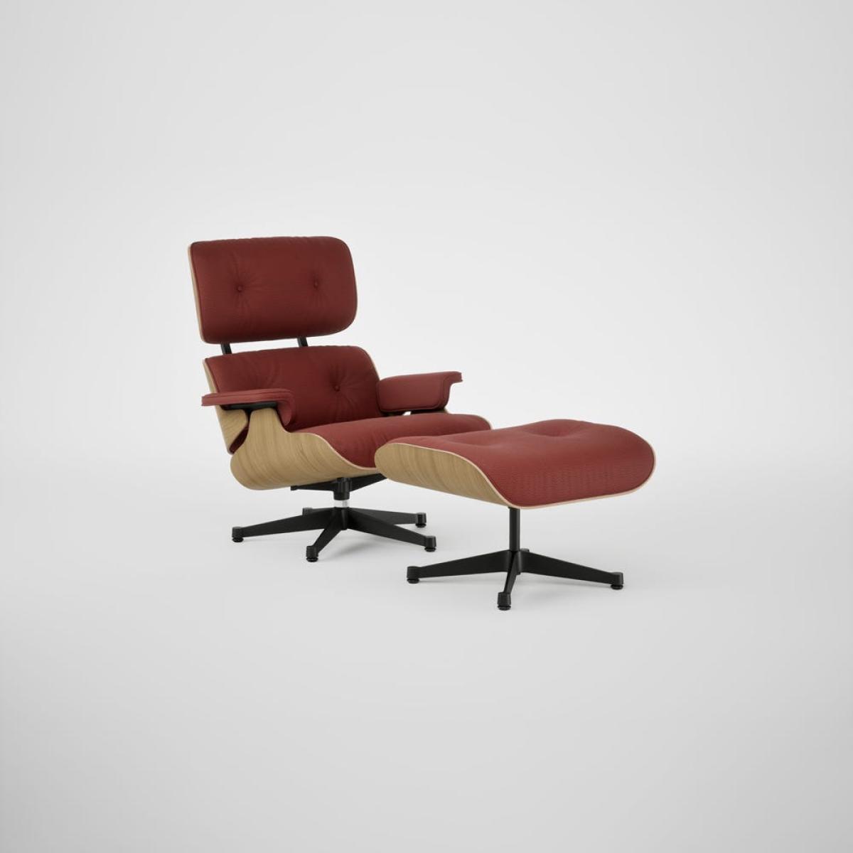 Vitra Eames Lounge Chair & Ottoman Chestnut Natural New Dims L50 93 Brandy Black Base 04 – image 2