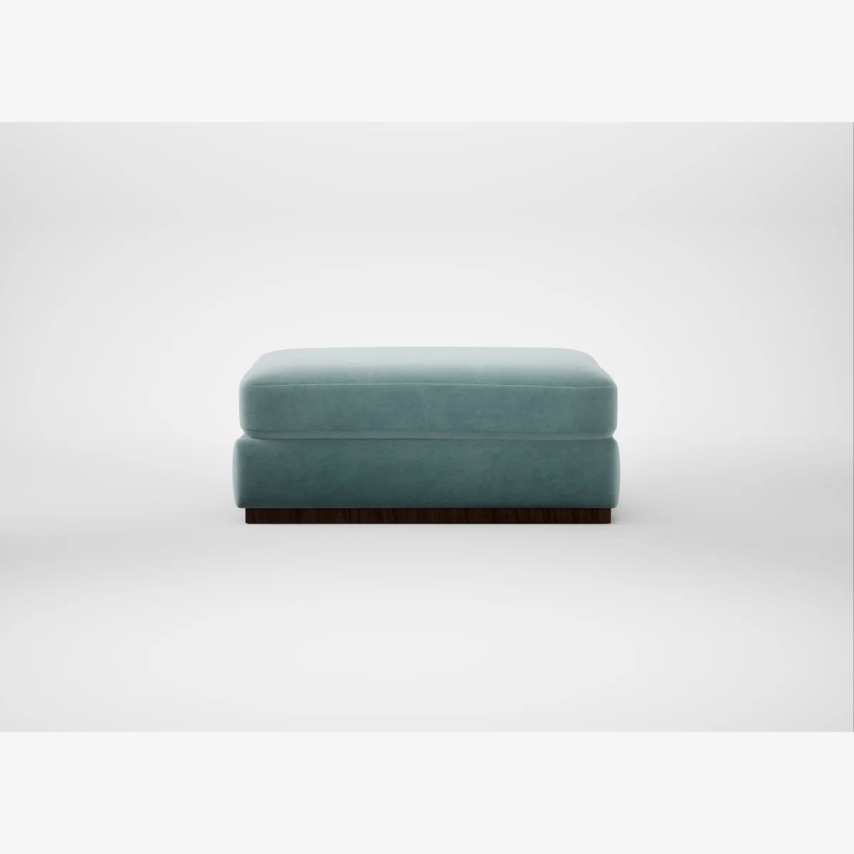 Heal's Trento Ottoman Smart Luxe Velvet Mineral Blue – image 1