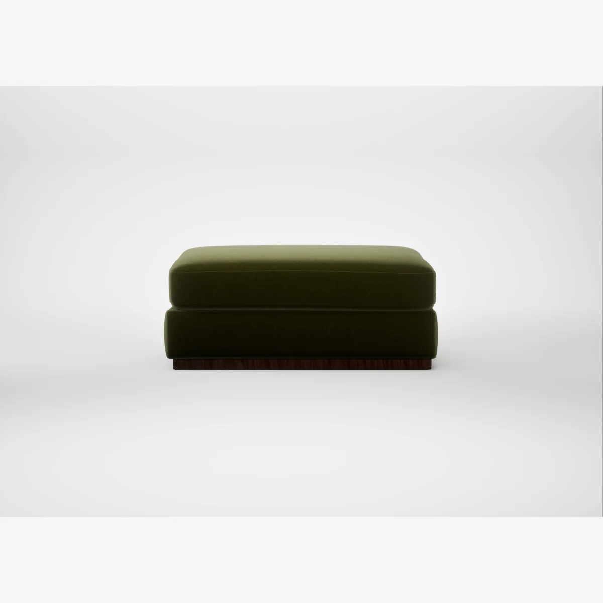 Heal's Trento Ottoman Cotton Velvet Evergreen – image 1