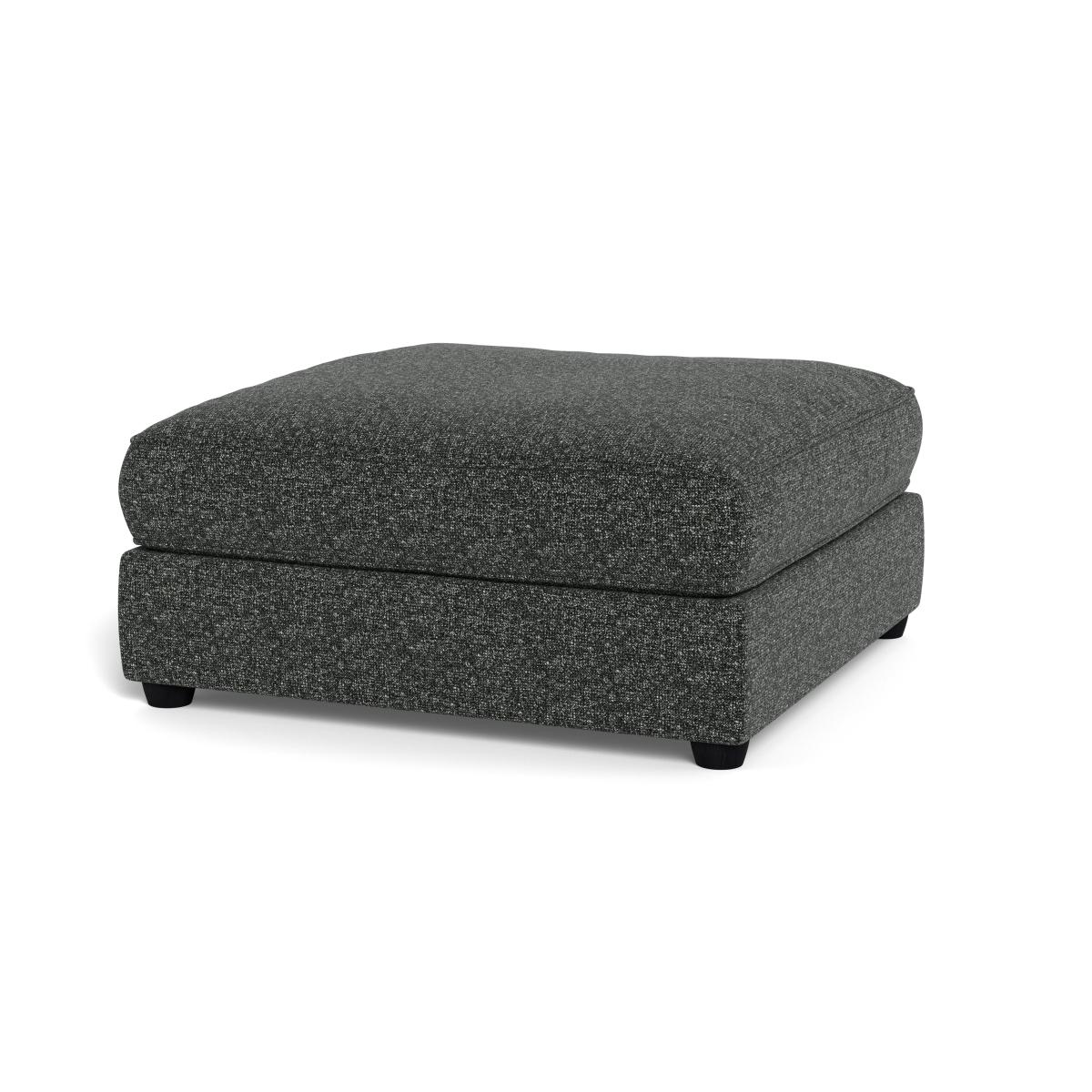 Heal's Tailor Footstool Brushed Cotton Cobalt Natural Ash Feet - Heal's UK Furniture – image 2