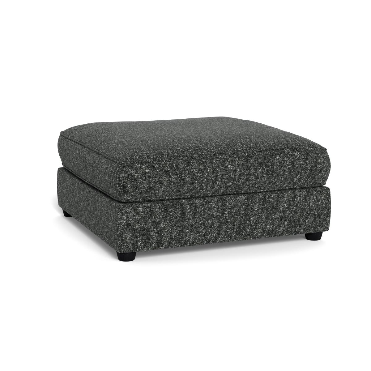 Heal's Tailor Footstool Brushed Cotton Cobalt Natural Ash Feet - Heal's UK Furniture – image 4