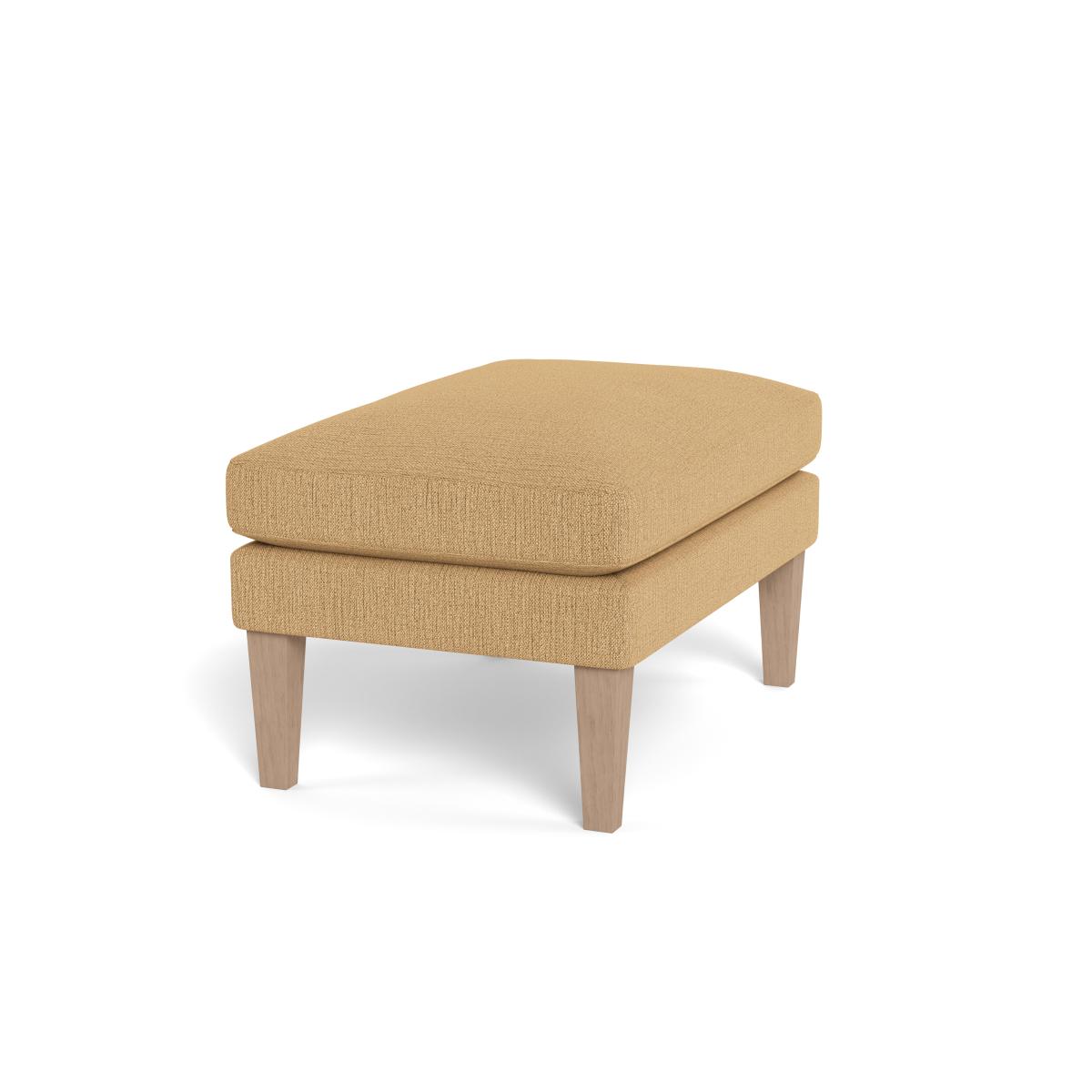 Heal's Wallis Ottoman Smart Linen Mix Sand Tinted Ash Feet – image 2