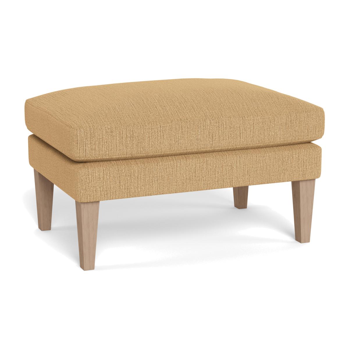 Heal's Wallis Ottoman Smart Linen Mix Sand Tinted Ash Feet – image 1