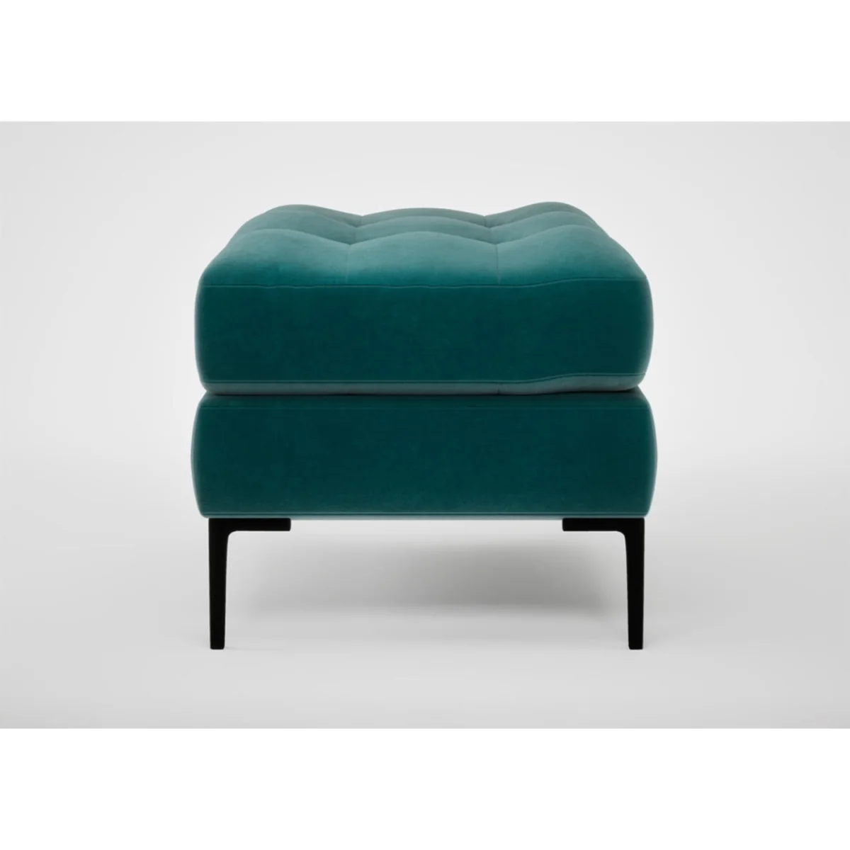 Heal's Eton Footstool Cotton Velvet Evergreen Black Feet – image 5