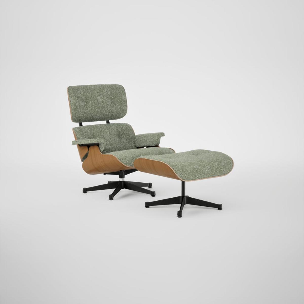 Vitra Eames Lounge Chair & Ottoman Cherry Natural Clas. Nubia 09 Ivory Forest Black Base 05 – image 2