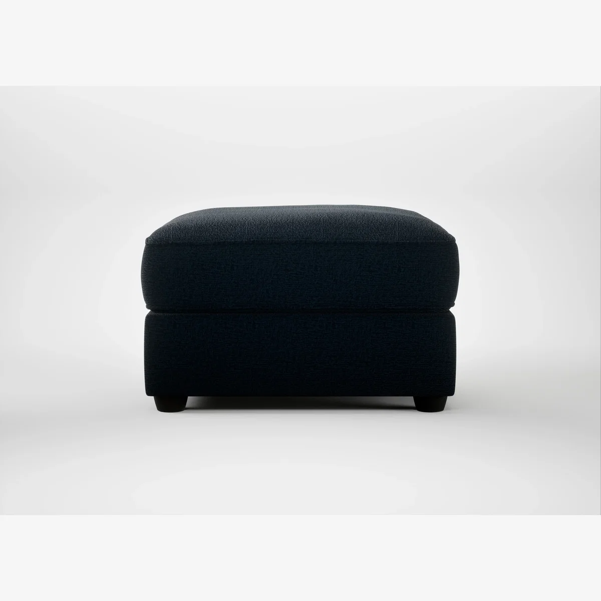 Heal's Tailor Rectangular Footstool Boucle Velvet Space Black Feet – image 1