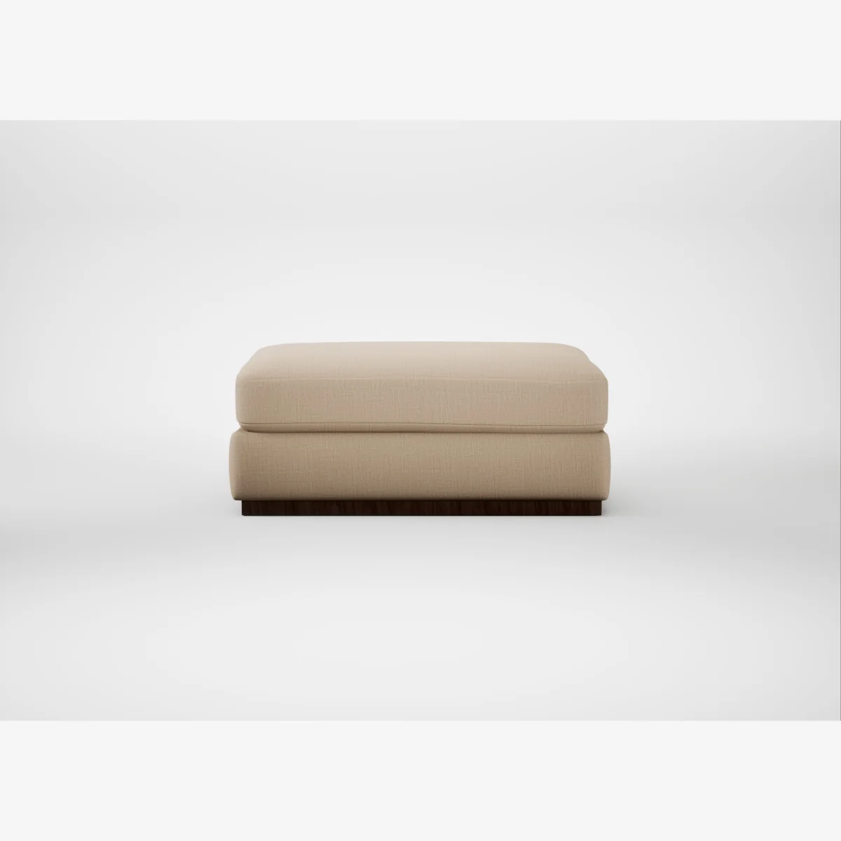 Heal's Trento Ottoman Smart Cotton Linen Rice – image 1