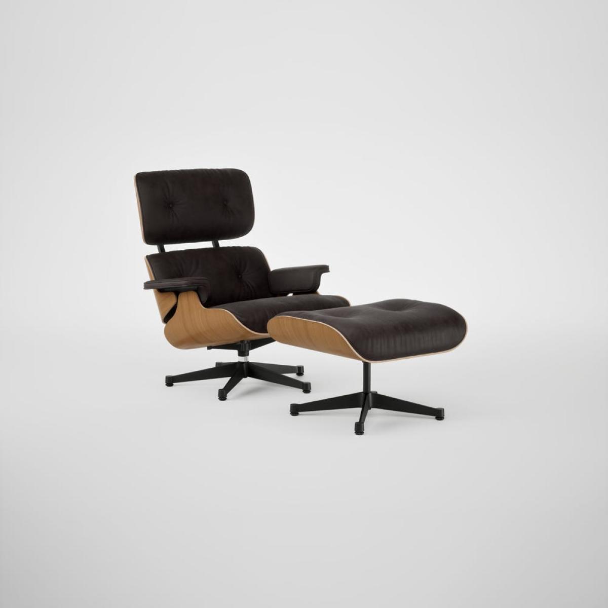 Vitra Eames Lounge Chair & Ottoman Cherry Natural Clas. L60 66 Nero Black Base 05 – image 2
