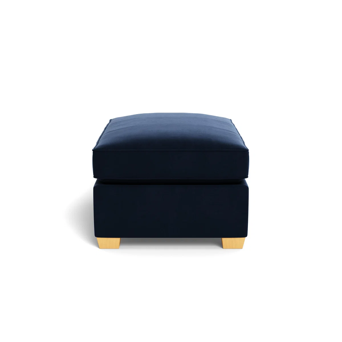 Heal's Torino Footstool Smart Velvet Dusk Black Feet - Heal's UK Furniture – image 3