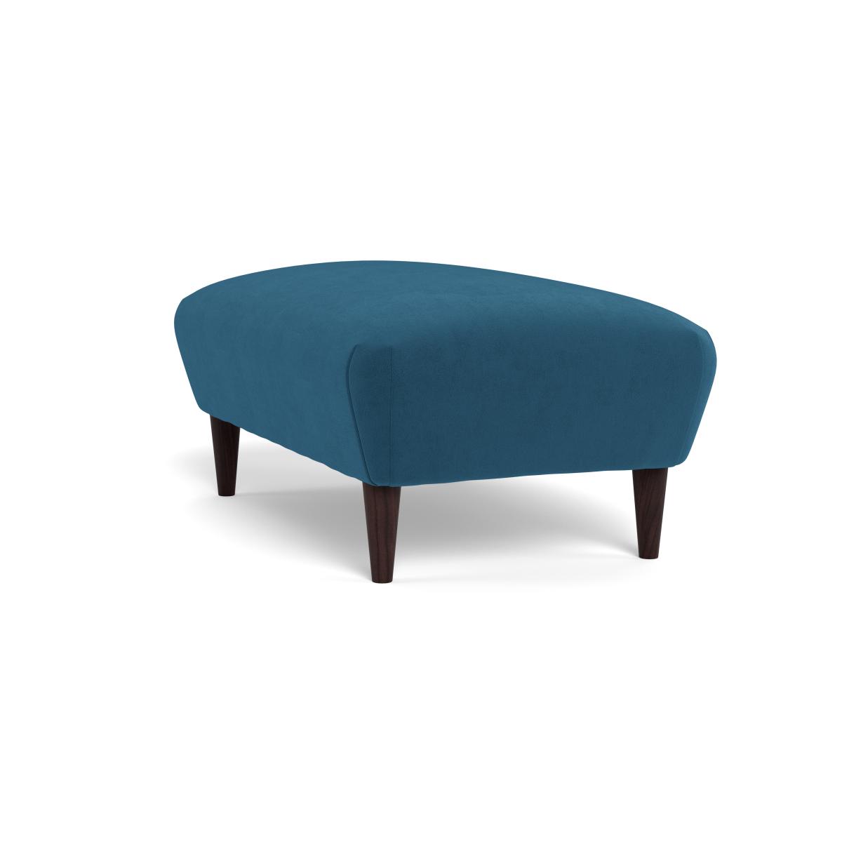 Heal's Somerset Footstool Boucle Velvet Wilder Walnut Stained Feet – image 4