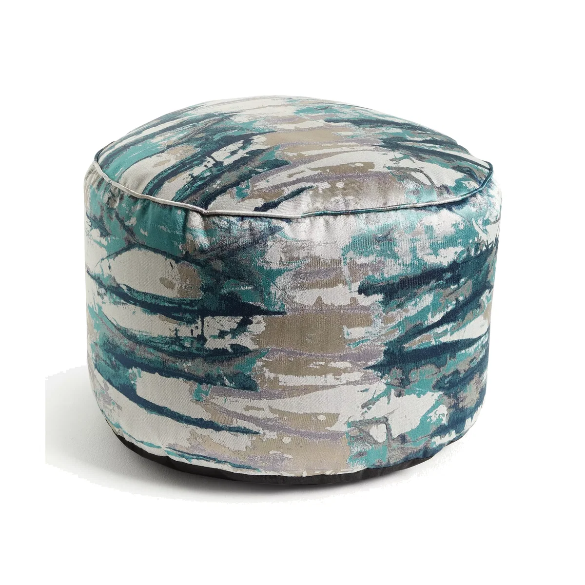Harlequin Takara Pouffe, Teal/Ink – image 1