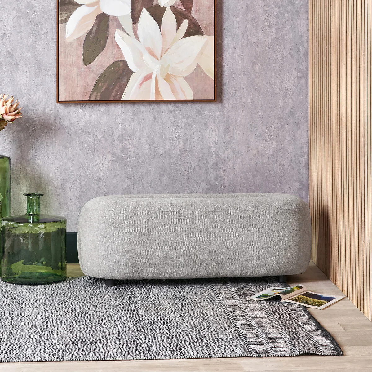 Carys Chenille Footstool – image 1