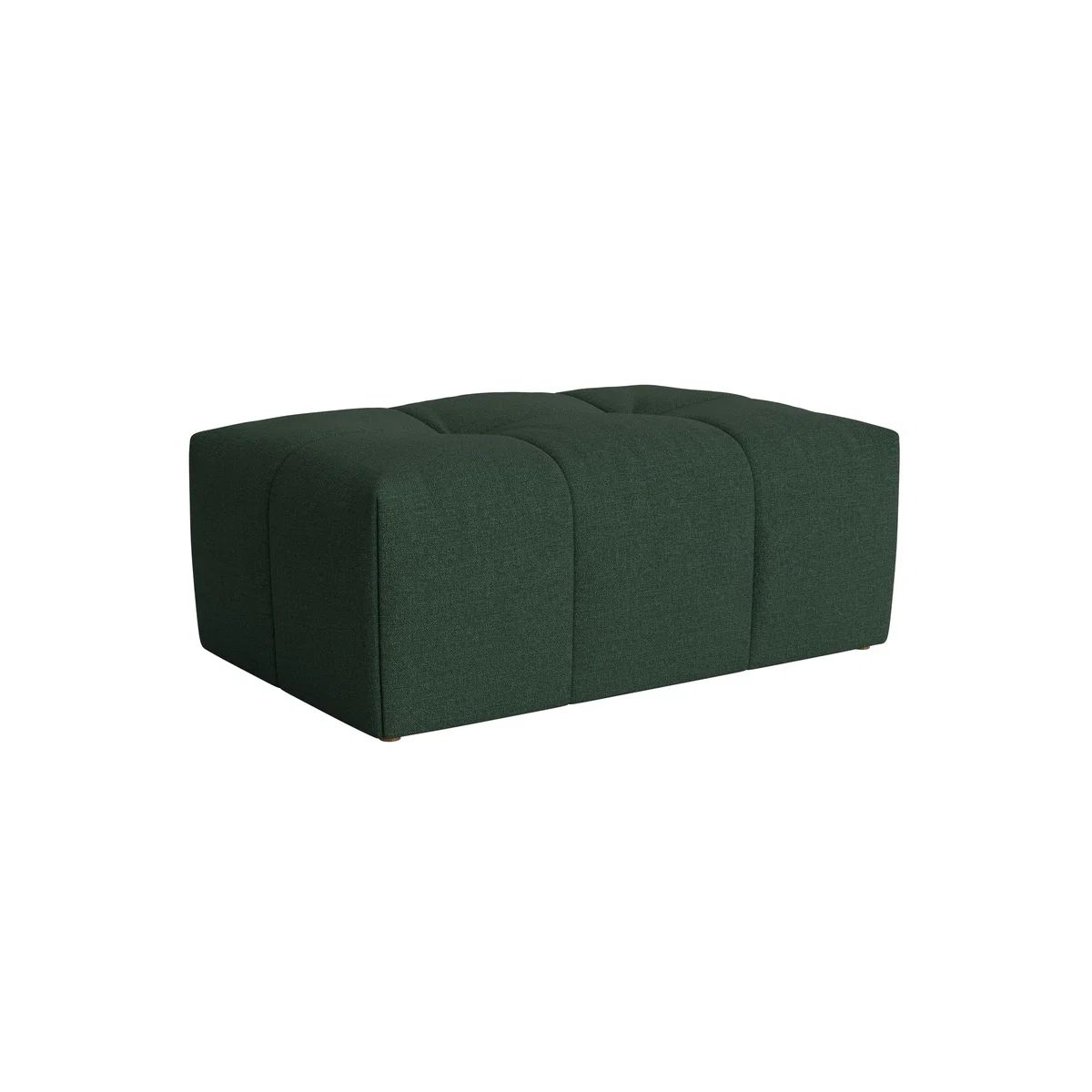Top of the Blocks Footstool, Med Rect (Petrol Can Clever Slubby Linen) – image 2