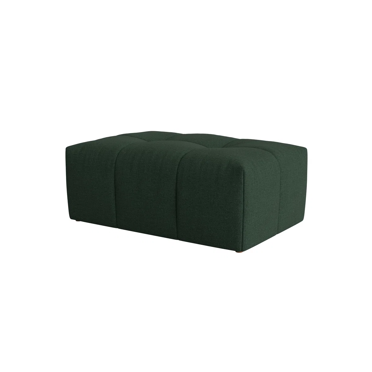 Top of the Blocks Footstool, Med Rect (Petrol Can Clever Slubby Linen) – image 4