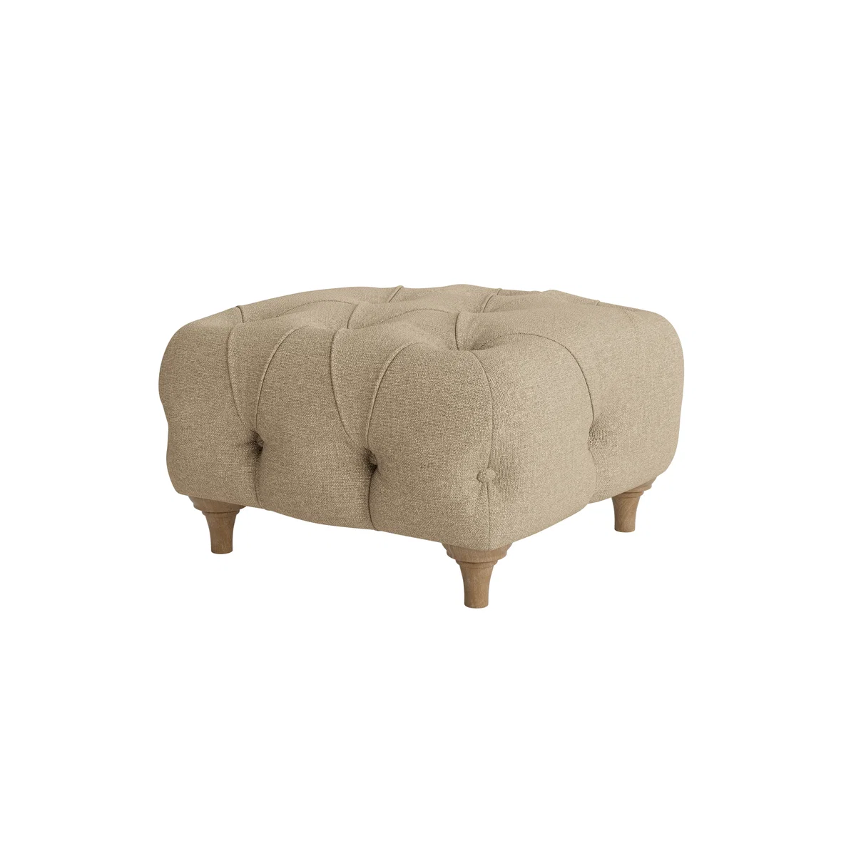 Treacle Footstool, Med Sqre (Wooden Spoon Clever Slubby Linen) – image 4