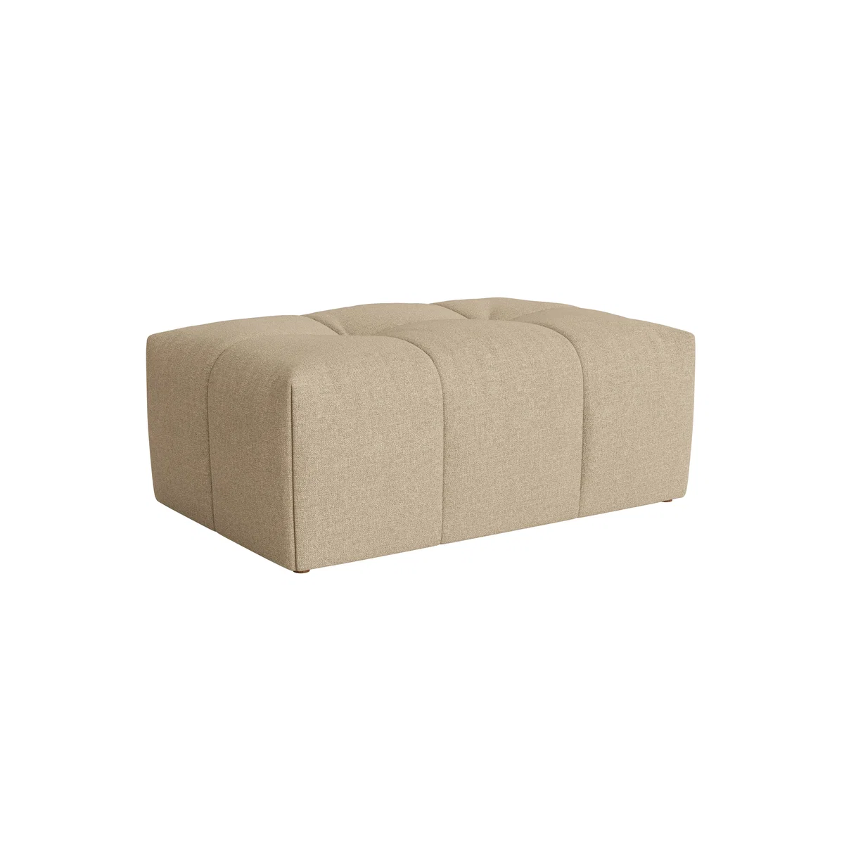 Top of the Blocks Footstool, Med Rect (Wooden Spoon Clever Slubby Linen) – image 2