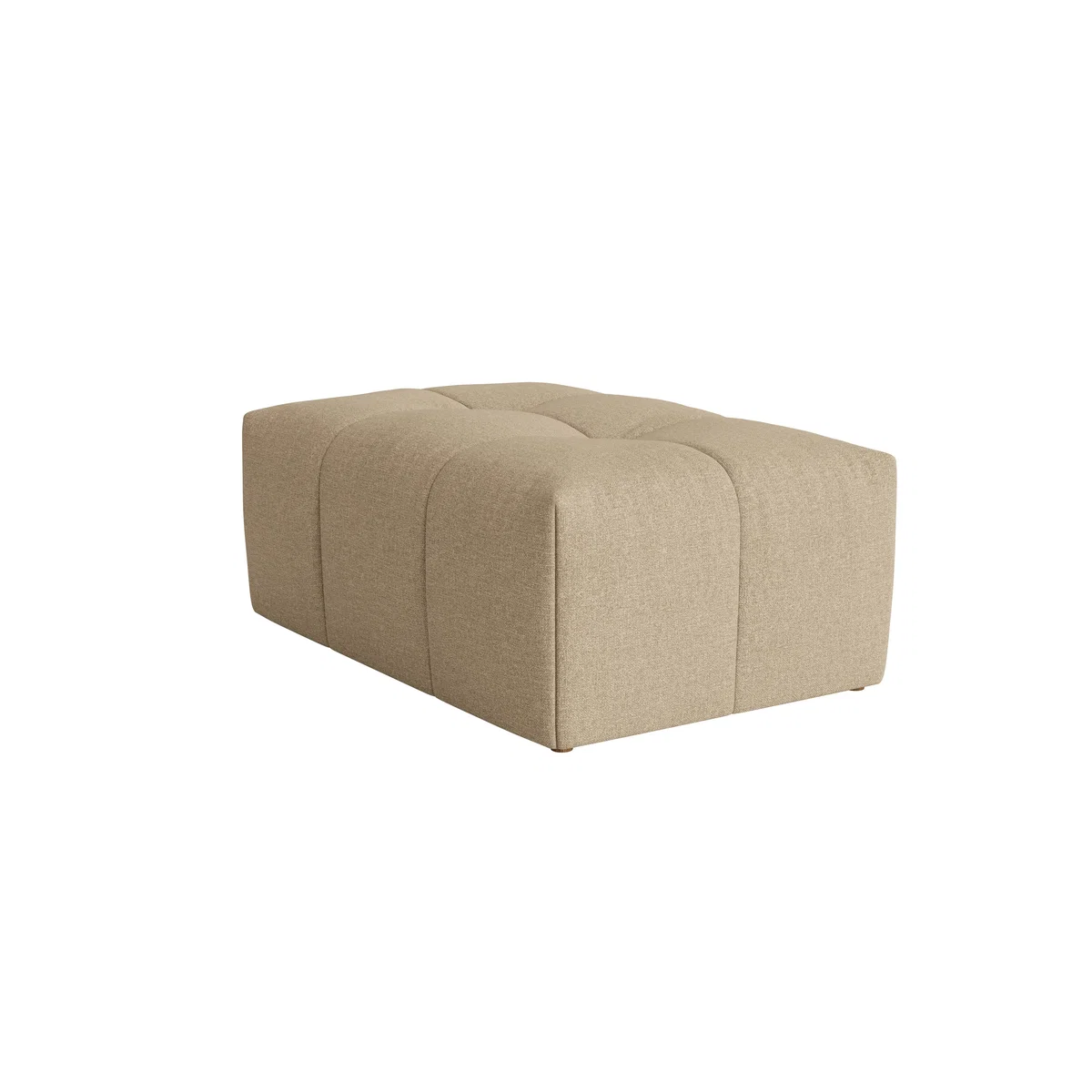 Top of the Blocks Footstool, Med Rect (Wooden Spoon Clever Slubby Linen) – image 3
