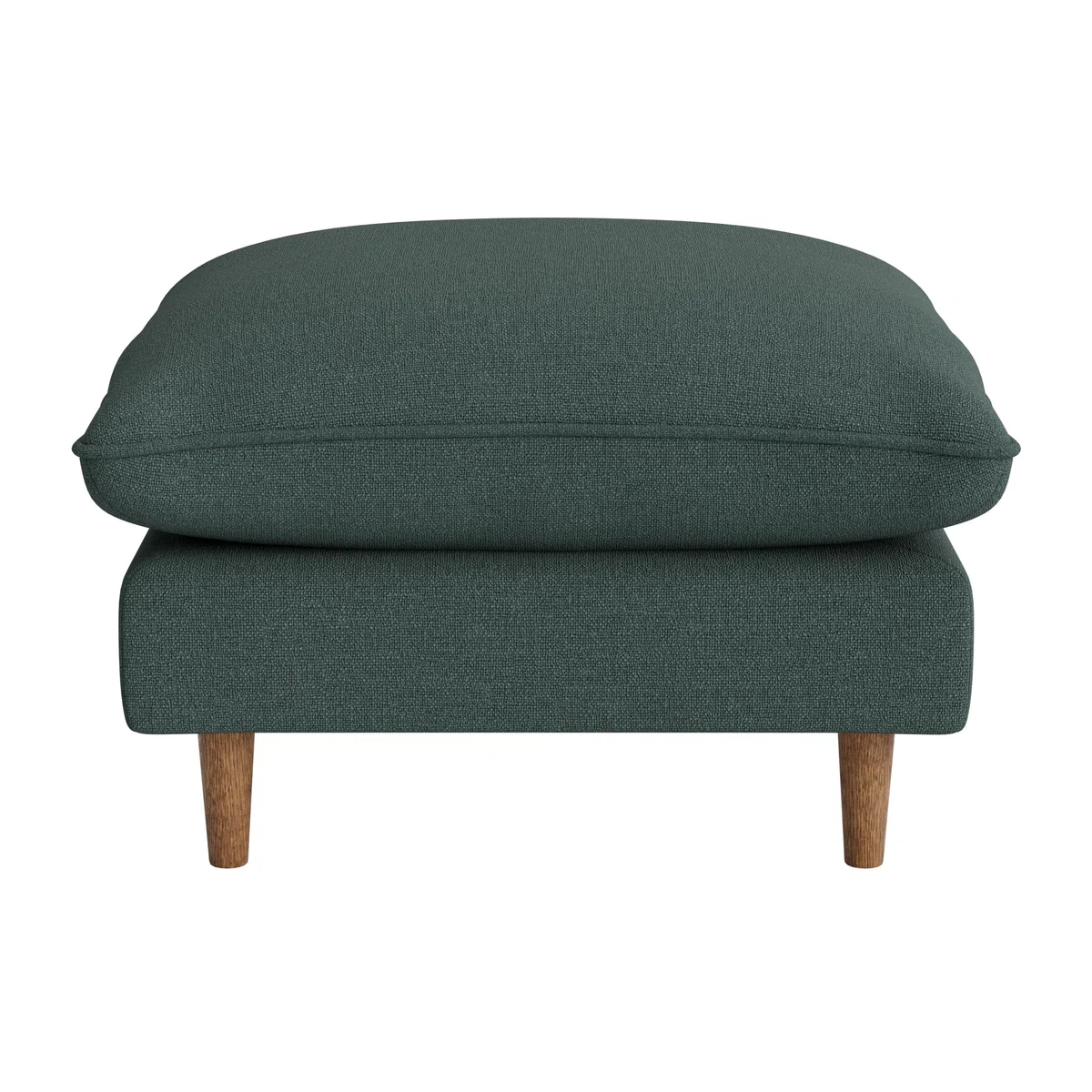 Slow Riser Footstool, Med Sqre (Scattered Showers Clever Slubby Linen) – image 1