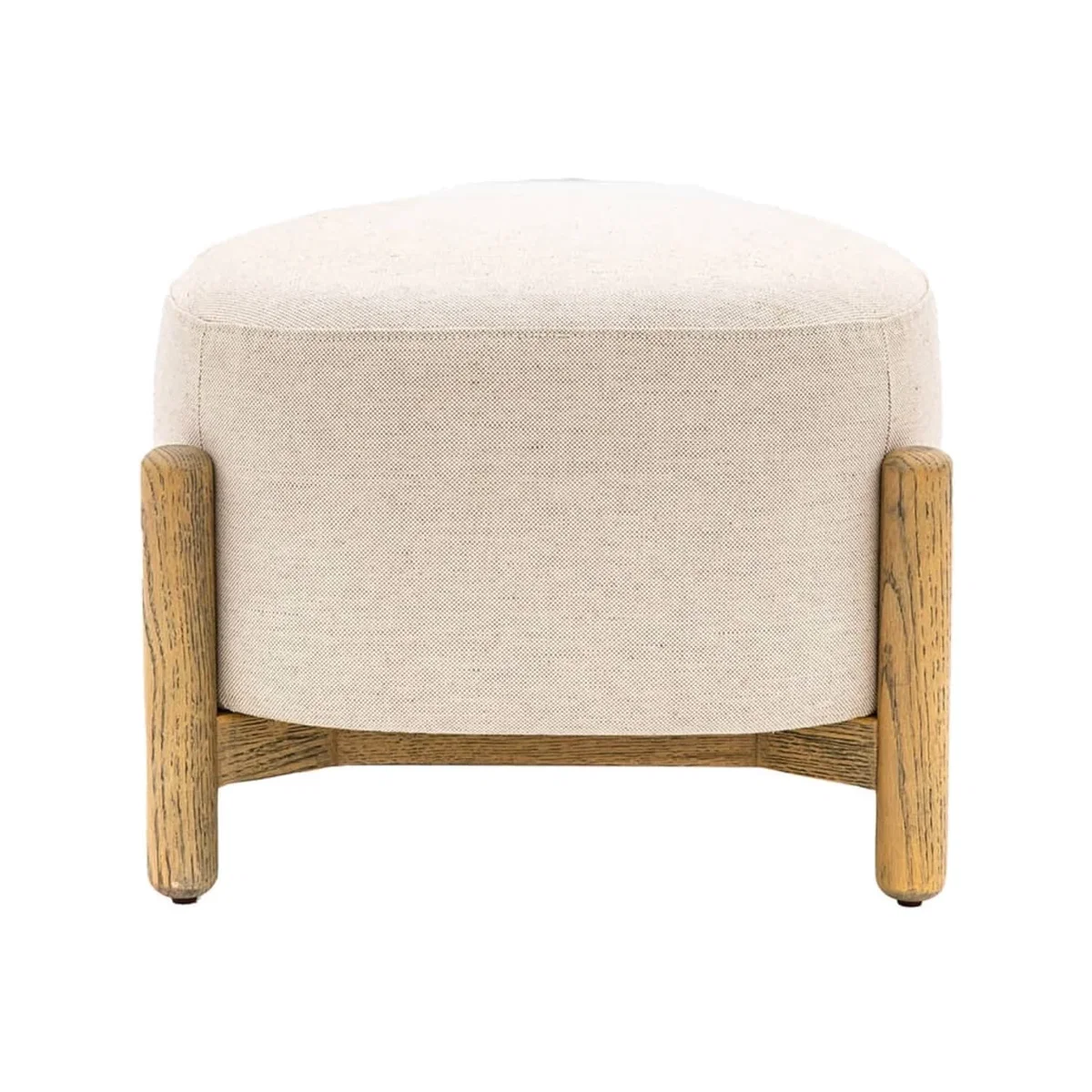 Gallery Direct Tindon Natural Footstool Light Cream – image 1
